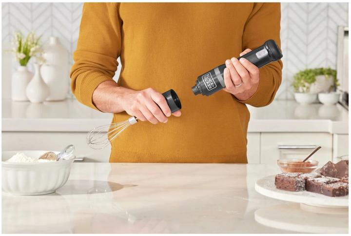 Actual product image Black & Decker Hand Blender Kitchen Wand Black, 2-piece