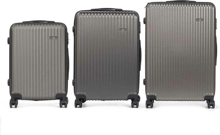 Image du produit Arte Regal set 3 valises valise à bandes en abs gris foncé