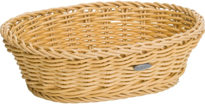 Actual product image Saleen Bread basket oval plastic 25,5x19x7cm beige