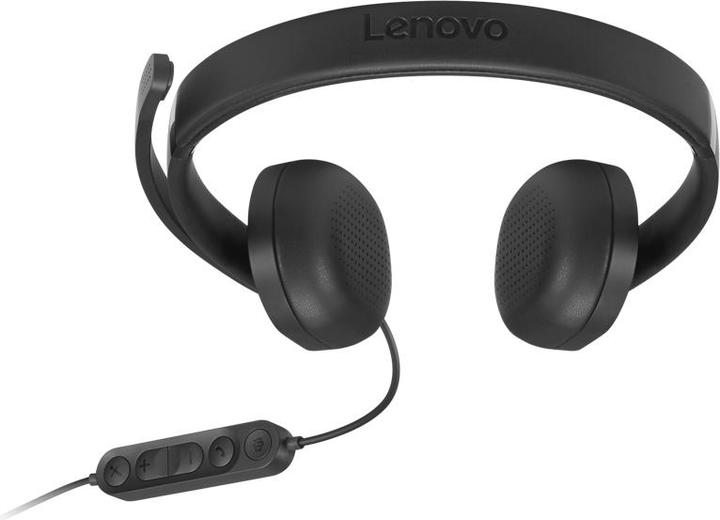 Produktbild Lenovo VoIP Headset 5000, Kabelgebunden, Büro/Callcenter, 20 - 20000 Hz, 144 g, Kopfhörer, Schwarz (Kabelgebunden, USB-C)