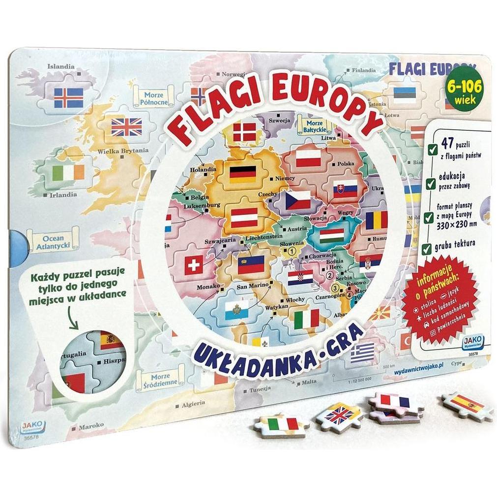 Jako Puzzle/Spiel Flaggen Europas