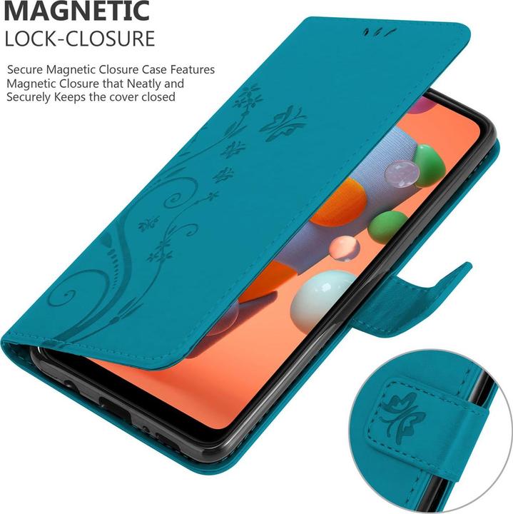 Produktbild Cadorabo Flower Book Cover (Samsung Galaxy M11, Samsung Galaxy A11)