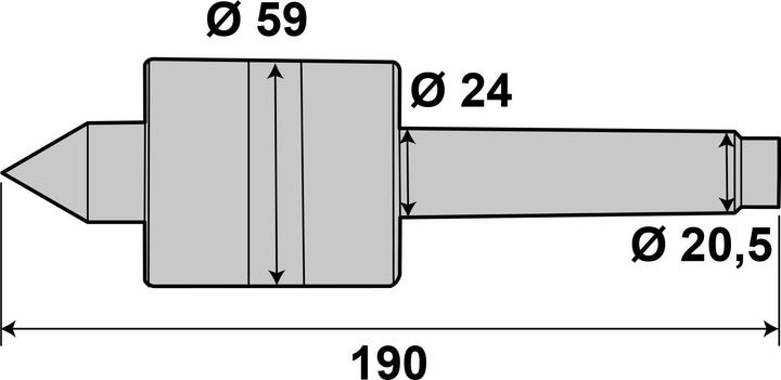 Immagine prodotto Paulimot Mitlaufende Körnerspitze MK3