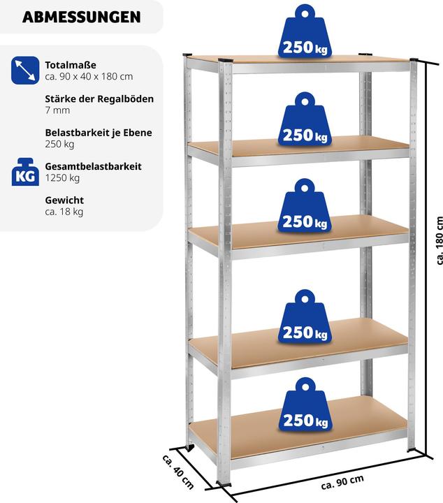 Produktbild tectake Werkstattregal Richard
