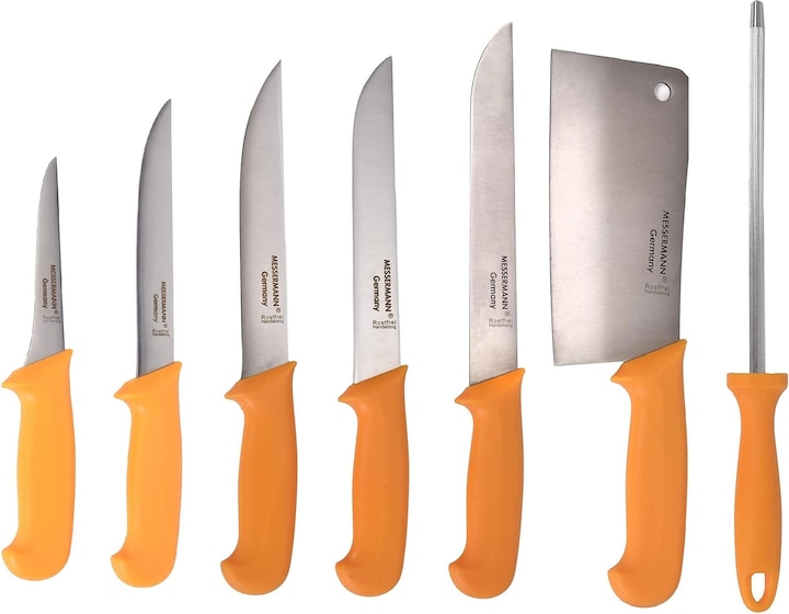 Immagine prodotto Messermann Set di 7 coltelli da macellaio (23 cm)
