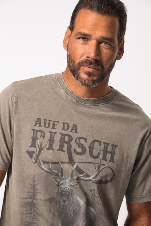 Produktbild JP1880 T-Shirt, Tracht, Halbarm, grosser Print, Vintage Look, Brustprint, Rundhals (5XL)