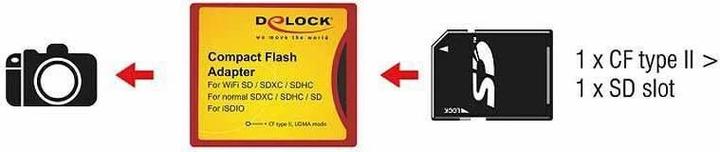 Actual product image Delock 62542 CF II Adapter for