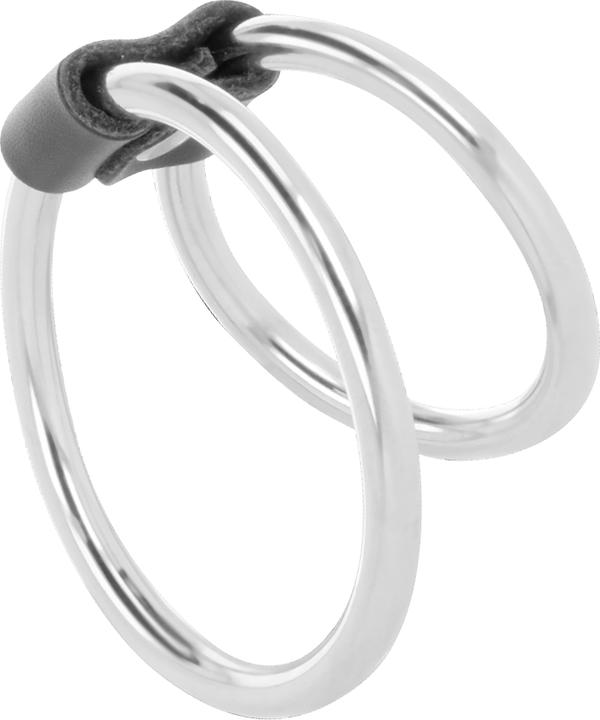 Actual product image Darkness Sensations Darkness Double Metal Ring Penis (5 cm)