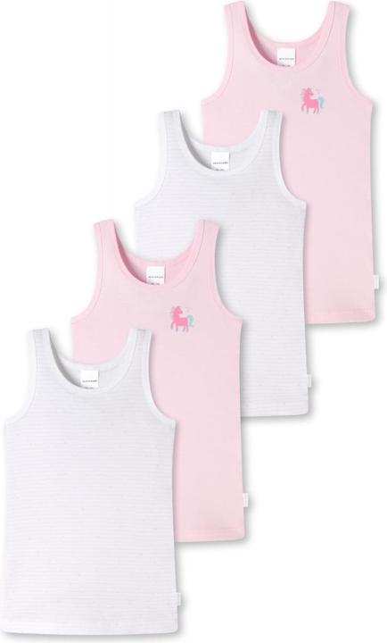 Immagine prodotto Schiesser 4 confezioni di magliette per bambini e bambine in cotone organico a costine sottili (116)