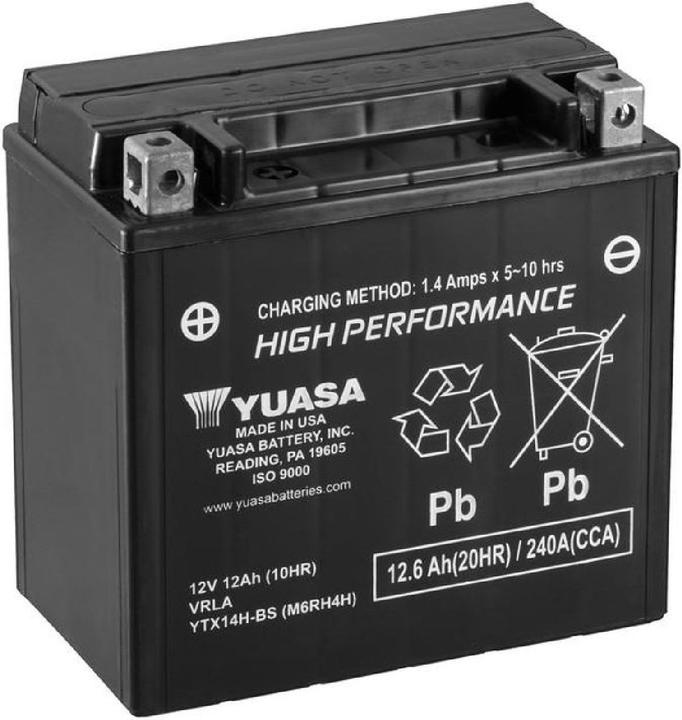 Produktbild Yuasa AGM Motorradbatterie (12 V, 12.60 Ah, 240 A)