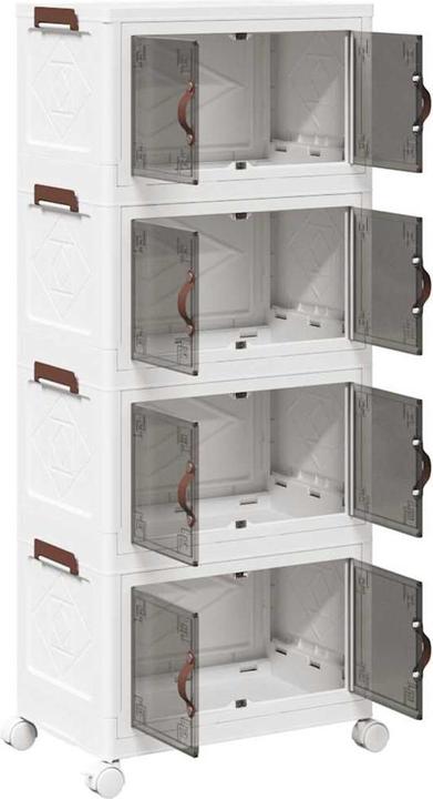 Actual product image vidaXL Storage box with wheels Stackable 4-tier 28 L (28 l)