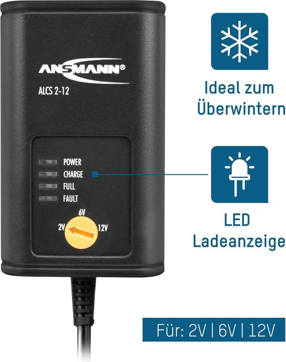 Produktbild Ansmann Ladegerät ALCS212 0.4 (6V, 12V, 0.40 A)