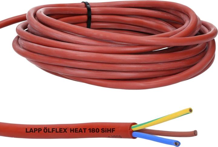 Actual product image Lapp 10 metres 0046014 Ölflex Heat 180 silicone cable I Silicone cable 3x1.5 mm² I Sauna cable 3-core m (10 m)