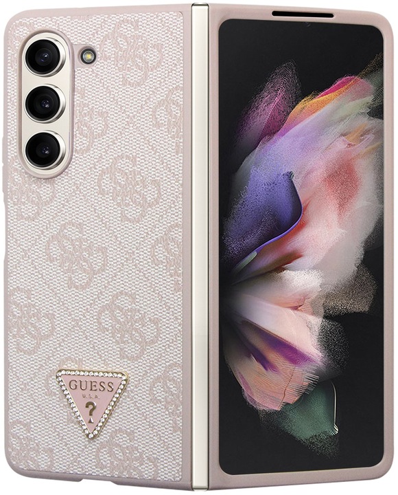 Image du produit Guess 4G Triangle Case Metal Logo pour F946B Samsung Galaxy Z Fold5 - rose (Samsung Galaxy Z Fold5)
