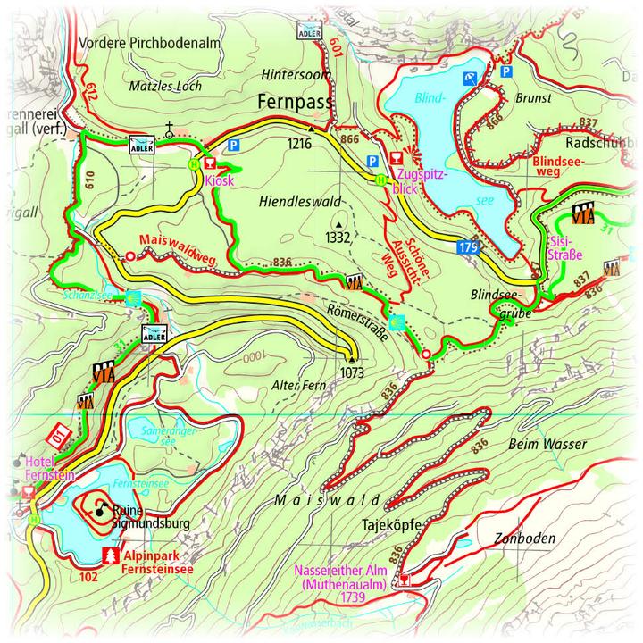 Produktbild Zugspitze - Wettersteingebirge - Mieminger Kette. Wander- und Radkarte 1 : 35 000 35000