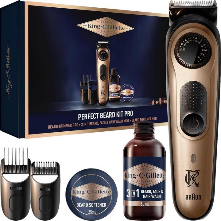 Immagine prodotto Gillette Geschenkset King C Barttrimmer PRO, Bartshampoo + Bartbalsam
