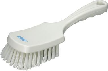 Actual product image Fincke Short handled hand brush, hard, pack of 10, white. (10 pcs.)