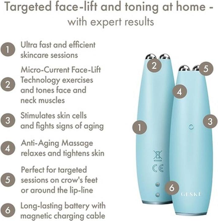Actual product image Geske Smartappguided Microcurrent Face-Lift Pen 6 in 1 Skincare Tool