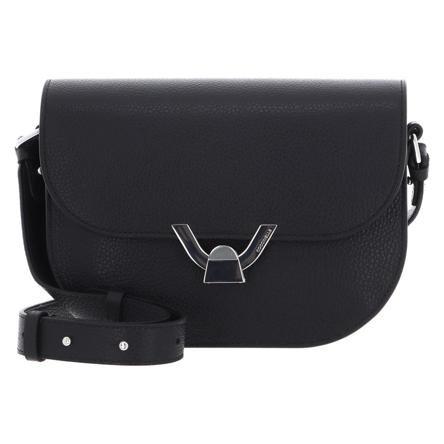 Coccinelle, Damen, Handtasche, Dew Crossbody Grained Leather, Schwarz