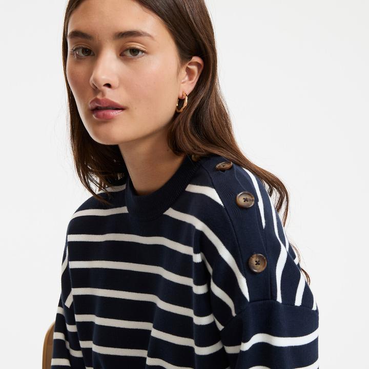 Produktbild La Redoute Collections Matrosenpullover aus reiner Baumwolle (M)