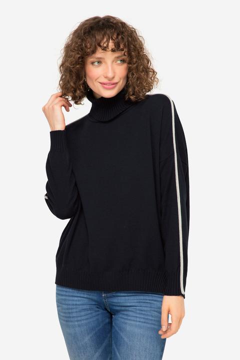 Produktbild Laurasøn Pullover, Stehkragen, Langarm, Schmuckstreifen (M)