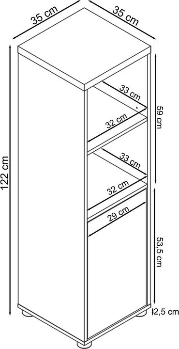 Image du produit Loft 24 Thessa (35 x 35 x 122 cm)