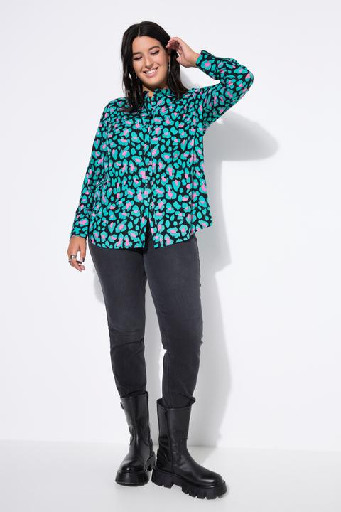 Immagine prodotto Studio Untold Camicia dal taglio dritto e ampio con colorato design leopardato (58, 60)