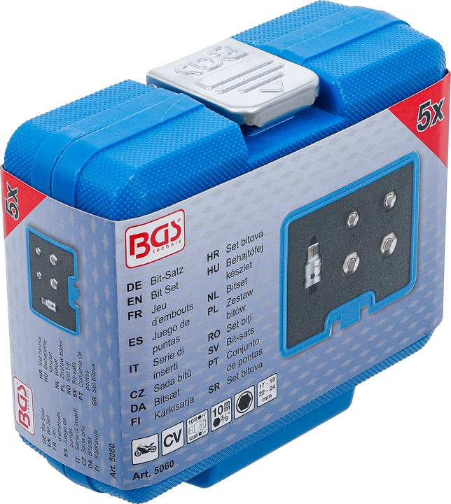 Produktbild BGS Bit-Satz für Motorräder Innensechskant 17 - 24 mm (24 mm, 10 mm (3/8"), 12,5 mm (1/2"))