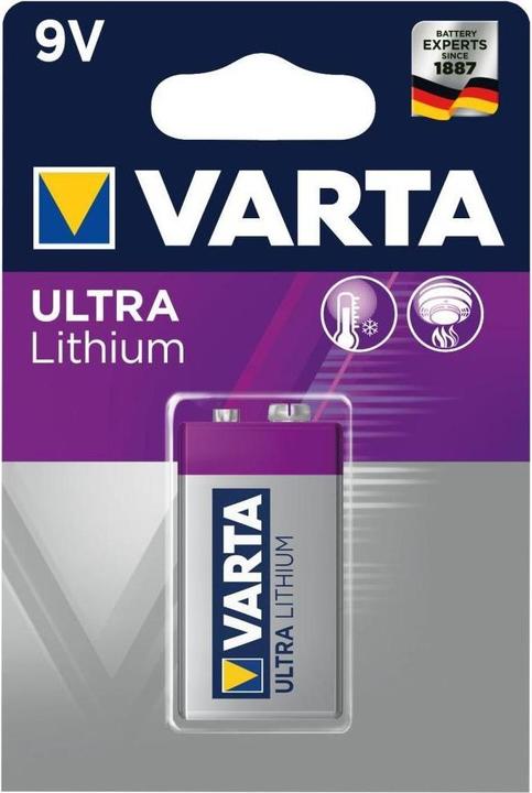 Produktbild Varta ULTRA Lithium (1 Stk., 9V Block, 1200 mAh)