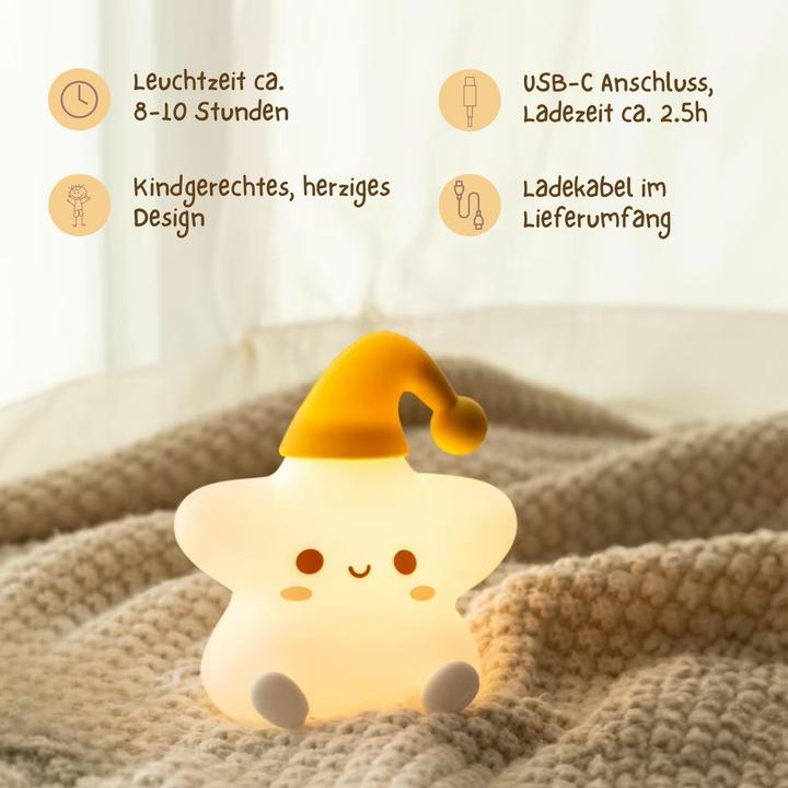 Image du produit Hermex LED-Stern-Nachttischlampe