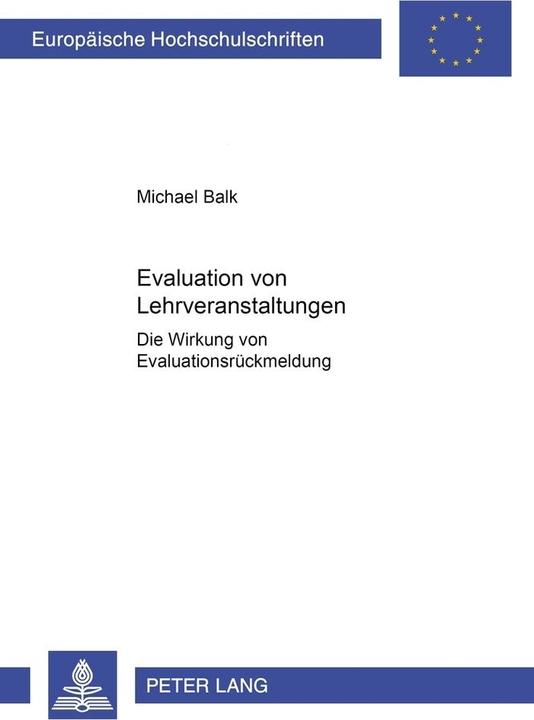 Produktbild Evaluation von Lehrveranstaltungen (Deutsch, Michael Balk, 2000)