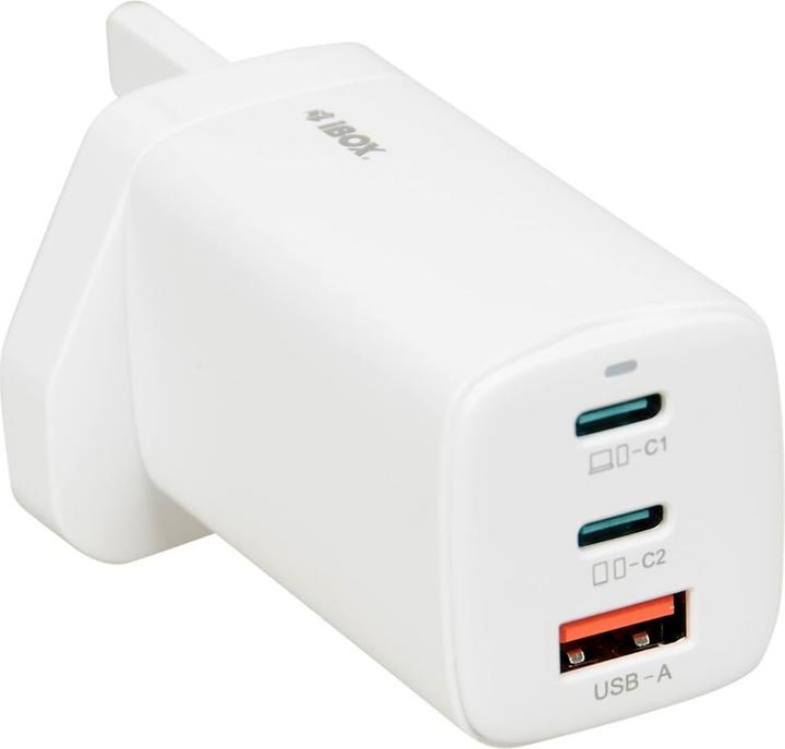 iBox C-65 Weiss GaN 65W Universal-Ladegerät UK-Stecker (65 W, 3 Ports)