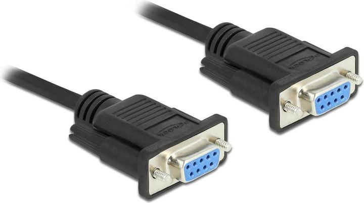 Delock Null modem RS-232 DB9 (0.50 m, Câbles industriels)