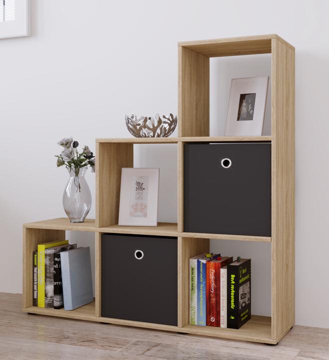 Immagine prodotto VCM Scaffale a piedistallo in legno 6 scomparti Nitas (108 x 29 x 105 cm)