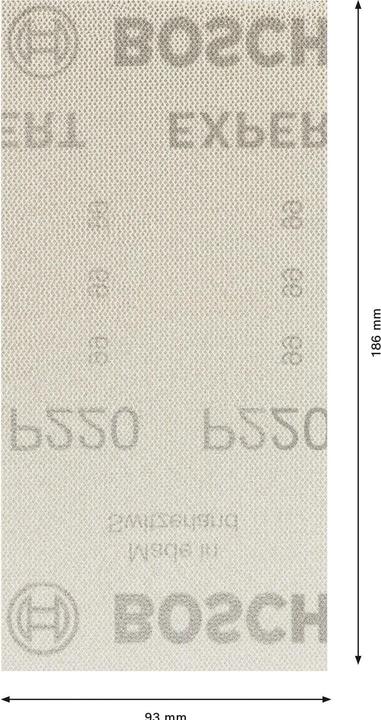 Actual product image Bosch Professional Zubehör EXPERT M480 Sanding net for orbital sanders, 93 x 186 mm, G 220, 50 pcs. (220)