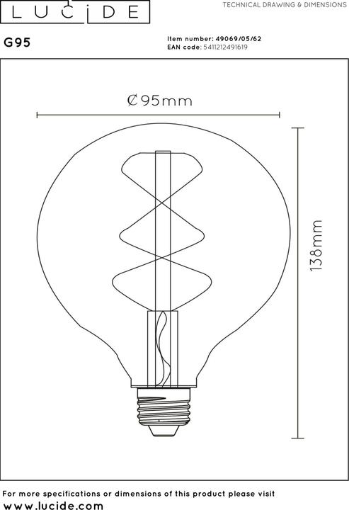 Produktbild Lucide E27 (E27, 5 W, 600 lm, 1 x, E)