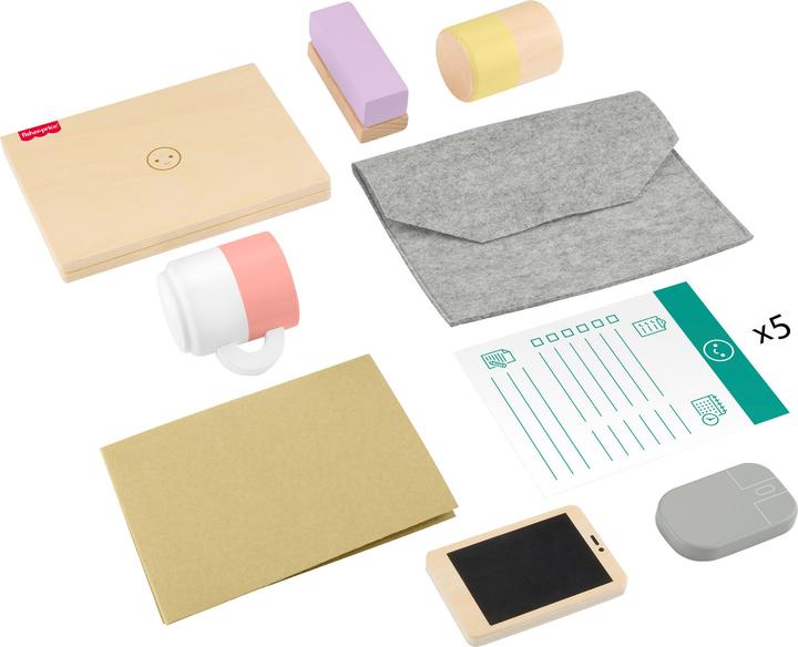 Image du produit Mattel Fisher-Price – Coffret Télétravail en Bois (Français, 3 - 5 Années)