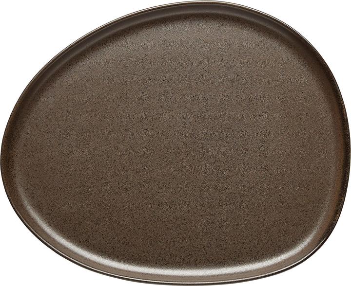 RAW Metallic Brown - Organic lunch plate - 1 pcs (15548) (1 x, 21 cm)