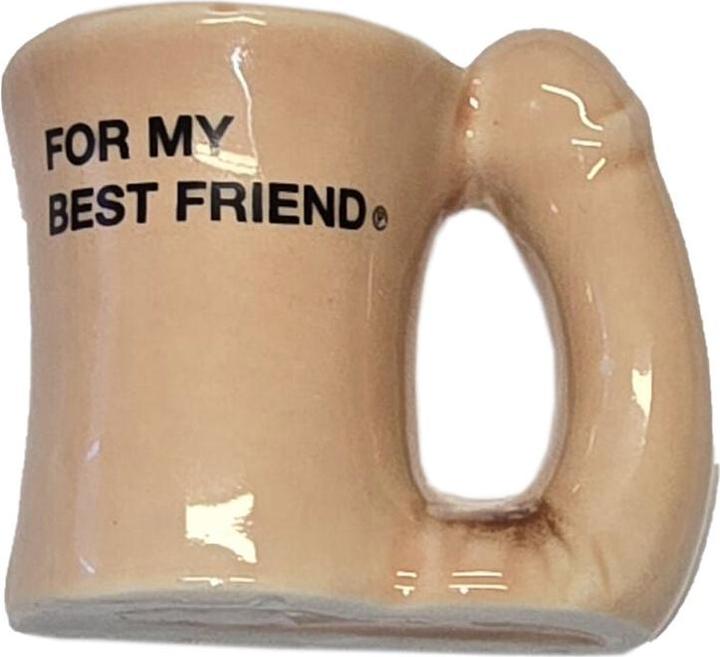 Diablo Picante â€“ KERAMIKBECHER-MAGNET MIT PENISGRIFF â€žFÃoeR MEINEN BESTEN FREUNDâ€oe