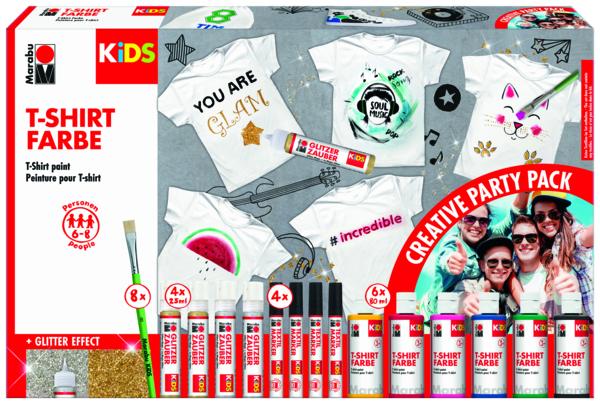 Marabu Kids T-Shirt Party Pack (Multicolor, 80 ml)
