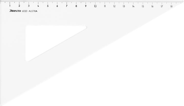 Produktbild Aristo Dreieck 60 Grad Acryl 226mm transparent (22.60 cm)
