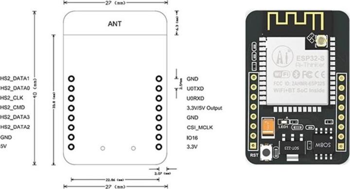 Produktbild Allnet 4duino ESP32 Kamera Modul mit OV2460