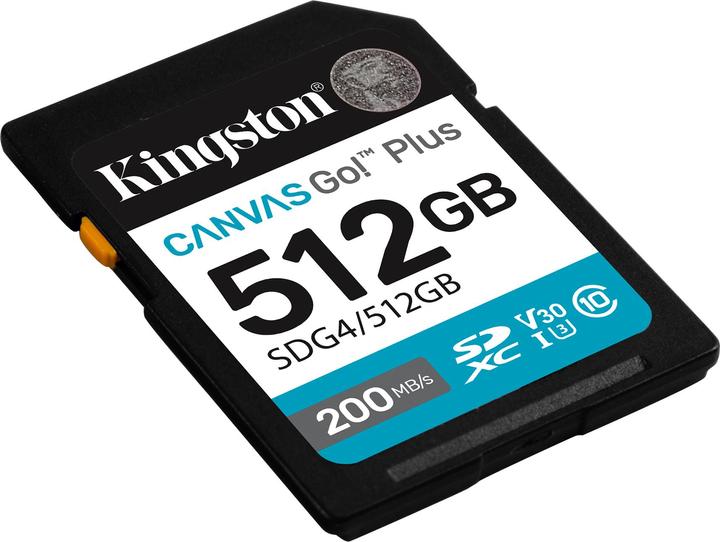 Produktbild Kingston Card Canvas Go Plus SDG4 (512 GB, SDXC, U3, UHS-I)