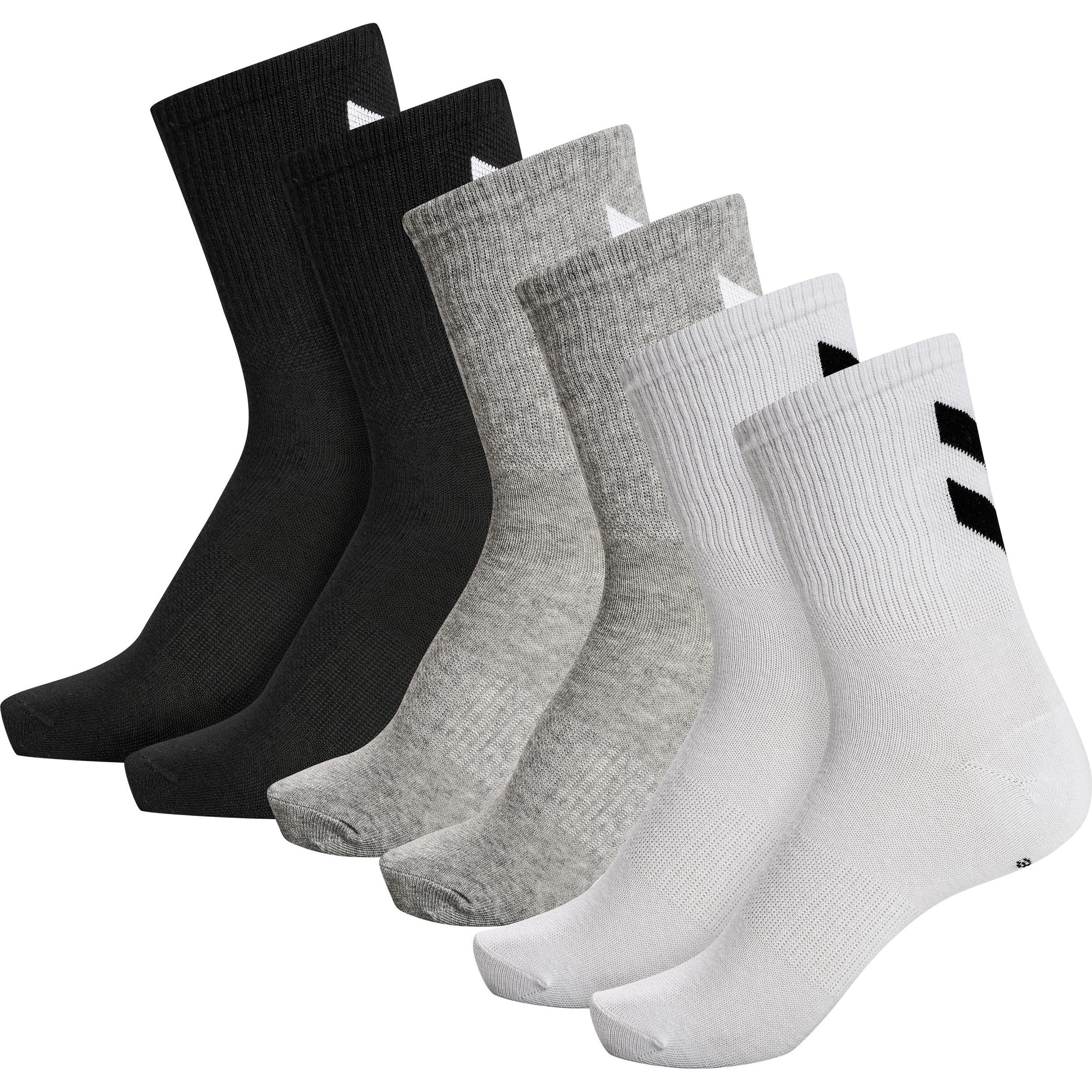 hummel, Unisex, Sportsocken, Chevron 6-Pack Socks (46 - 48), Weiss