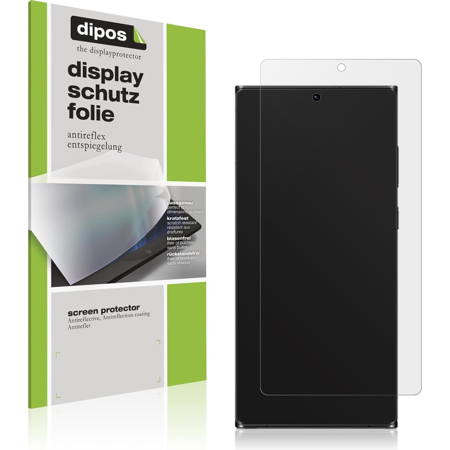 Dipos Displayschutzfolie Antireflex (2 Stück, Samsung Galaxy S23 Ultra), Smartphone Schutzfolie, Transparent