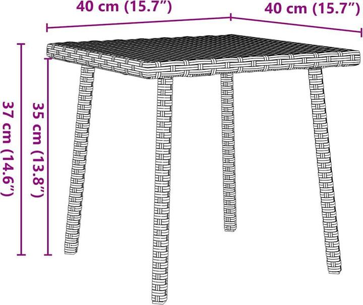 Image du produit vidaXL Garten-Couchtisch