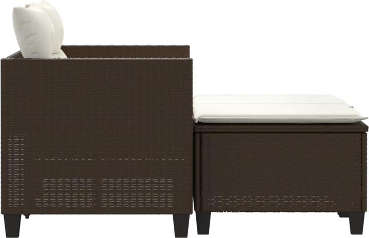 Produktbild vidaXL Gartensofa 2-Sitzer mit Hockern