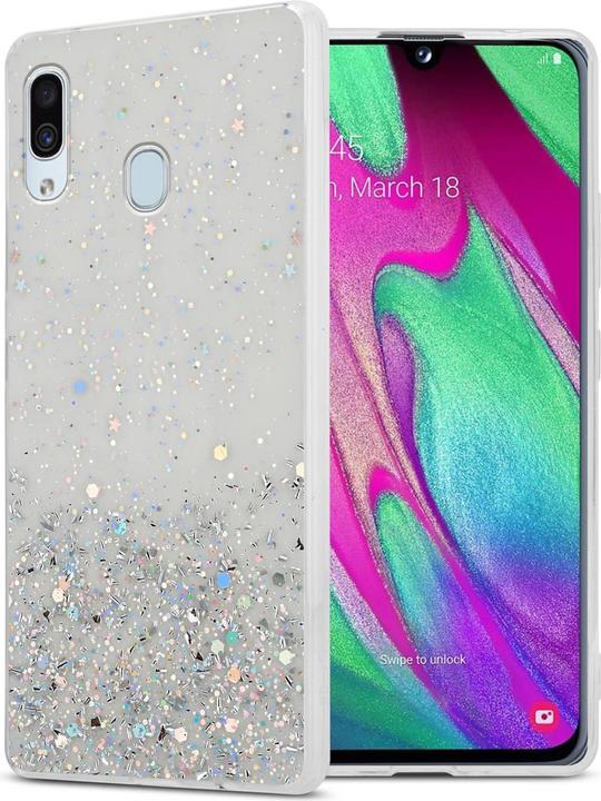 Transparent with glitter