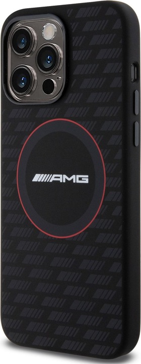 Produktbild Mercedes AMG AMHMP15L23SMRK iPhone 15 Pro 6.1" czarny/black hardcase Silicone Carbon Pattern MagSafe (Apple iPhone 15 Pro)