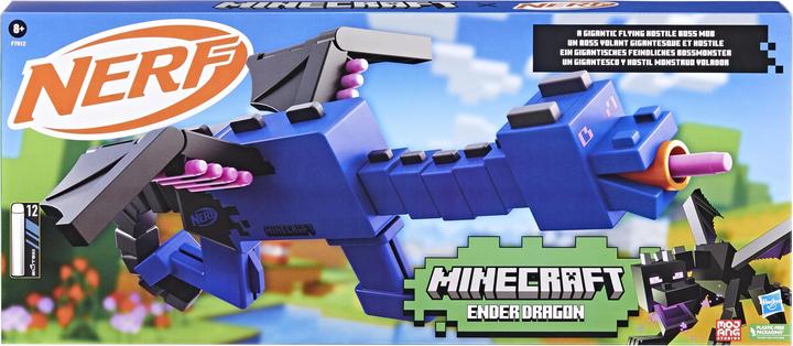 Actual product image Hasbro Minecraft Ender Dragon Blaster and 12 Nerf Elite Darts